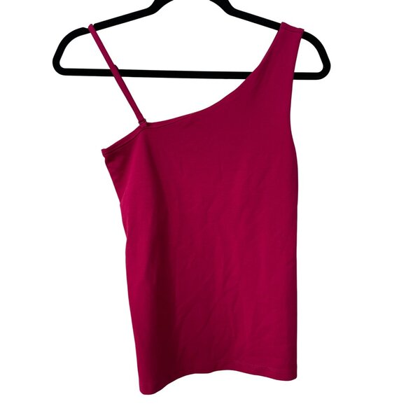 Banana Republic Tank Top Size XS Sleeveless One Shoulder Pink Rayon Feminine - Picture 2 of 6